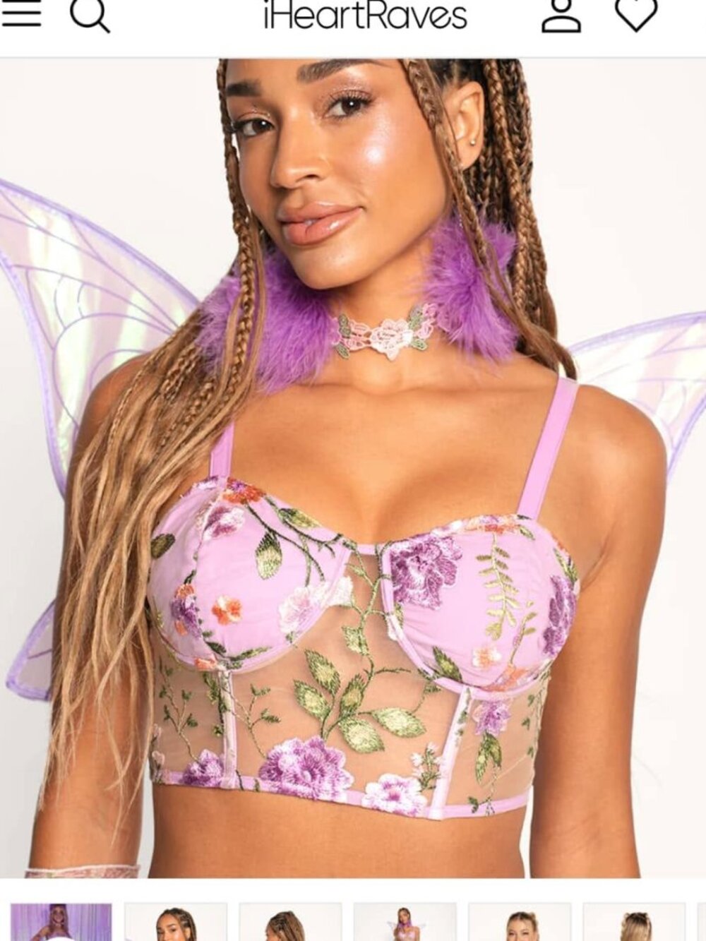 Sheer corset top featuring intricate floral embroidery size small